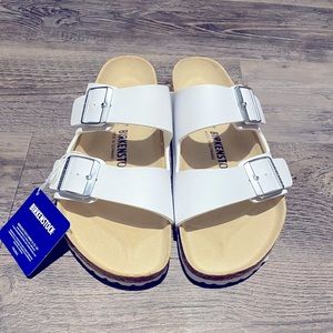 Birkenstock Arizona NWT NEW 40 white